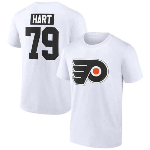 Men's Philadelphia Flyers #79 Carter Hart White T-Shirt